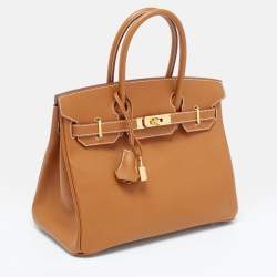 Hermès Gold Epsom Leather Gold Finish Birkin 30 Bag
