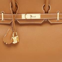 Hermès Gold Epsom Leather Gold Finish Birkin 30 Bag