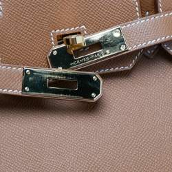 Hermès Gold Epsom Leather Gold Finish Birkin 30 Bag