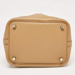 Pre Owned Hermes Biscuit Taurillon Clemence Leather Picotin Lock 18 Bag