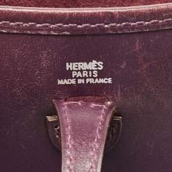 Pre Owned Hermès Raisin Tadelakt Leather Evelyne TPM Bag