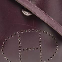 Pre Owned Hermès Raisin Tadelakt Leather Evelyne TPM Bag
