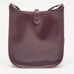 Pre Owned Hermès Raisin Tadelakt Leather Evelyne TPM Bag