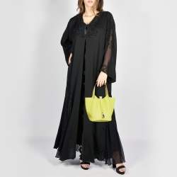 Hermes Mimosa Taurillon Clemence Leather and Alligator Touch Picotin Lock 18 Bag
