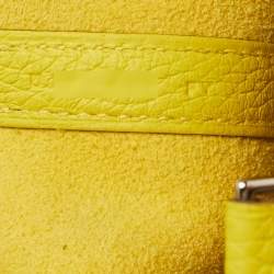 Hermes Mimosa Taurillon Clemence Leather and Alligator Touch Picotin Lock 18 Bag