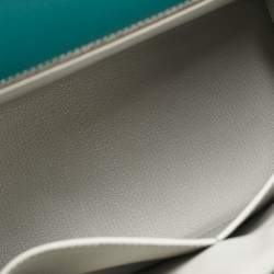 Hermès Vert Jade/Gris Perle Epsom Leather Palladium Finish Kelly Sellier 28 Bag