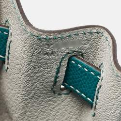 Hermès Vert Jade/Gris Perle Epsom Leather Palladium Finish Kelly Sellier 28 Bag