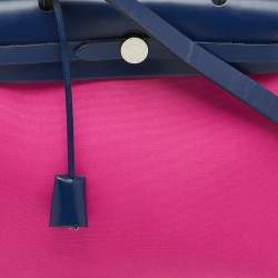 Hermes Magnolia/Blue Saphir Toile Canvas and Vache Hunter Herbag Zip 31 Bag