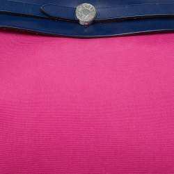 Hermes Magnolia/Blue Saphir Toile Canvas and Vache Hunter Herbag Zip 31 Bag