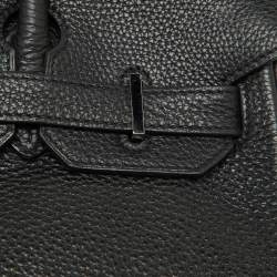 Hermes Noir Togo Leather Palladium Finish Birkin 30 Bag