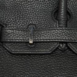 Hermes Noir Togo Leather Palladium Finish Birkin 30 Bag