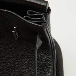Hermes Noir Togo Leather Palladium Finish Birkin 30 Bag