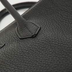 Hermes Noir Togo Leather Palladium Finish Birkin 30 Bag