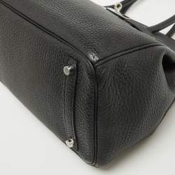 Hermes Noir Togo Leather Palladium Finish Birkin 30 Bag