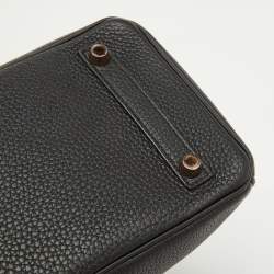 Hermes Noir Togo Leather Gold Finish Birkin 25 Bag