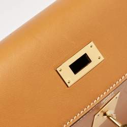 Hermes Natural Sable Butler Leather Gold Finish Kelly Sellier 28 Bag