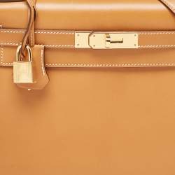 Hermes Natural Sable Butler Leather Gold Finish Kelly Sellier 28 Bag
