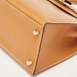 Hermes Natural Sable Butler Leather Gold Finish Kelly Sellier 28 Bag