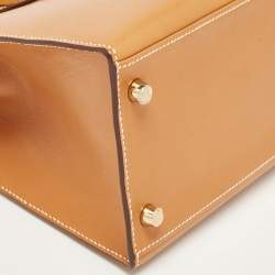 Hermes Natural Sable Butler Leather Gold Finish Kelly Sellier 28 Bag