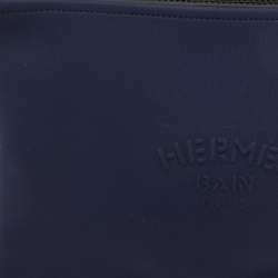 Pre Owned Hermes Bleu Marine Neoprene Medium Neobain Case