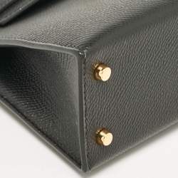 Hermès Noir/Bleu Indigo Epsom Leather Gold Finish Mini Kelly II Sellier 20 Bag