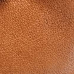 Pre Owned Hermes Gold/Rouge Taurillon Clemence Leather Picotin Lock 22 Bag
