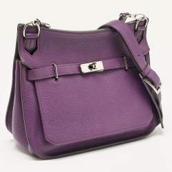 Hermes Ultraviolet Togo Leather Palladium Finish Jypsiere 28 Bag
