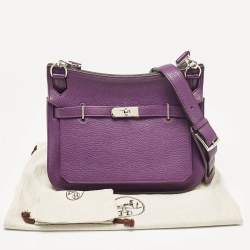 Hermes Ultraviolet Togo Leather Palladium Finish Jypsiere 28 Bag