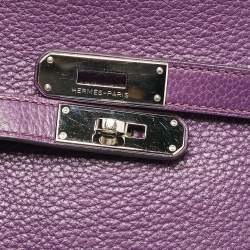 Hermes Ultraviolet Togo Leather Palladium Finish Jypsiere 28 Bag