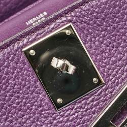 Hermes Ultraviolet Togo Leather Palladium Finish Jypsiere 28 Bag