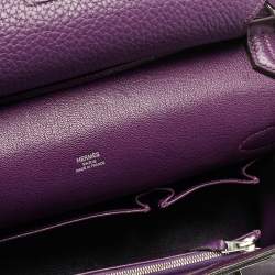 Hermes Ultraviolet Togo Leather Palladium Finish Jypsiere 28 Bag