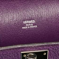 Hermes Ultraviolet Togo Leather Palladium Finish Jypsiere 28 Bag