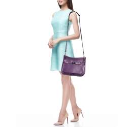 Hermes Ultraviolet Togo Leather Palladium Finish Jypsiere 28 Bag