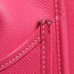 Pre Owned Hermes Rose Tyrien Epsom Leather Evelyne III GM Bag