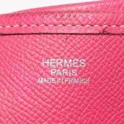 Pre Owned Hermes Rose Tyrien Epsom Leather Evelyne III GM Bag