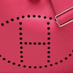 Pre Owned Hermes Rose Tyrien Epsom Leather Evelyne III GM Bag