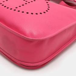 Pre Owned Hermes Rose Tyrien Epsom Leather Evelyne III GM Bag