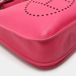 Pre Owned Hermes Rose Tyrien Epsom Leather Evelyne III GM Bag
