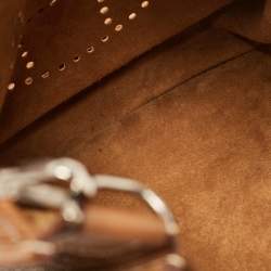 Pre Owned Hermes Gold Taurillon Clemence Leather Evelyne III GM Bag