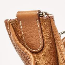 Pre Owned Hermes Gold Taurillon Clemence Leather Evelyne III GM Bag