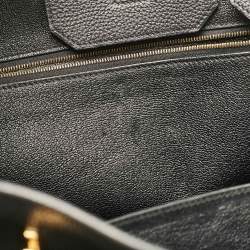 Hermes Noir Togo Leather Gold Finish Birkin 35 Bag