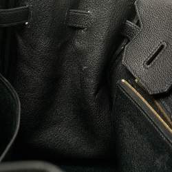 Hermes Noir Togo Leather Gold Finish Birkin 35 Bag