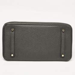 Hermes Noir Togo Leather Gold Finish Birkin 35 Bag
