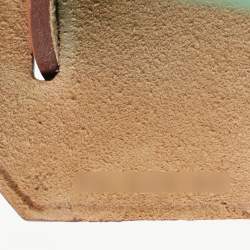 Hermès Natural/Green Toile Canvas and Vache Hunter Leather Herbag Zip 39 Bag