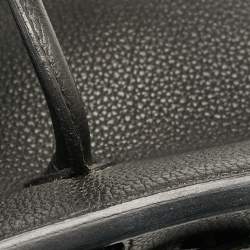 Hermes Noir Togo Leather Palladium Finish Birkin 25 Bag