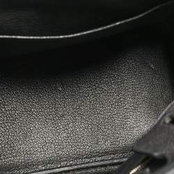 Hermes Noir Togo Leather Palladium Finish Birkin 25 Bag