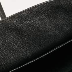 Hermes Noir Togo Leather Palladium Finish Birkin 25 Bag