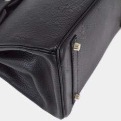 Hermes Black Ardennes Leather Birkin 30 Handbag