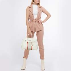 Hermes Blanc/Gris Perle/Sanguine Taurillon Clemence Leather Lizard Club Palladium Finish Birkin 35 Bag