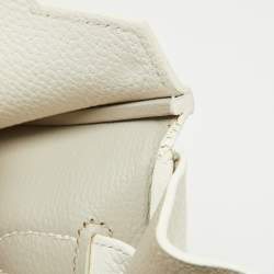 Hermes Blanc/Gris Perle/Sanguine Taurillon Clemence Leather Lizard Club Palladium Finish Birkin 35 Bag